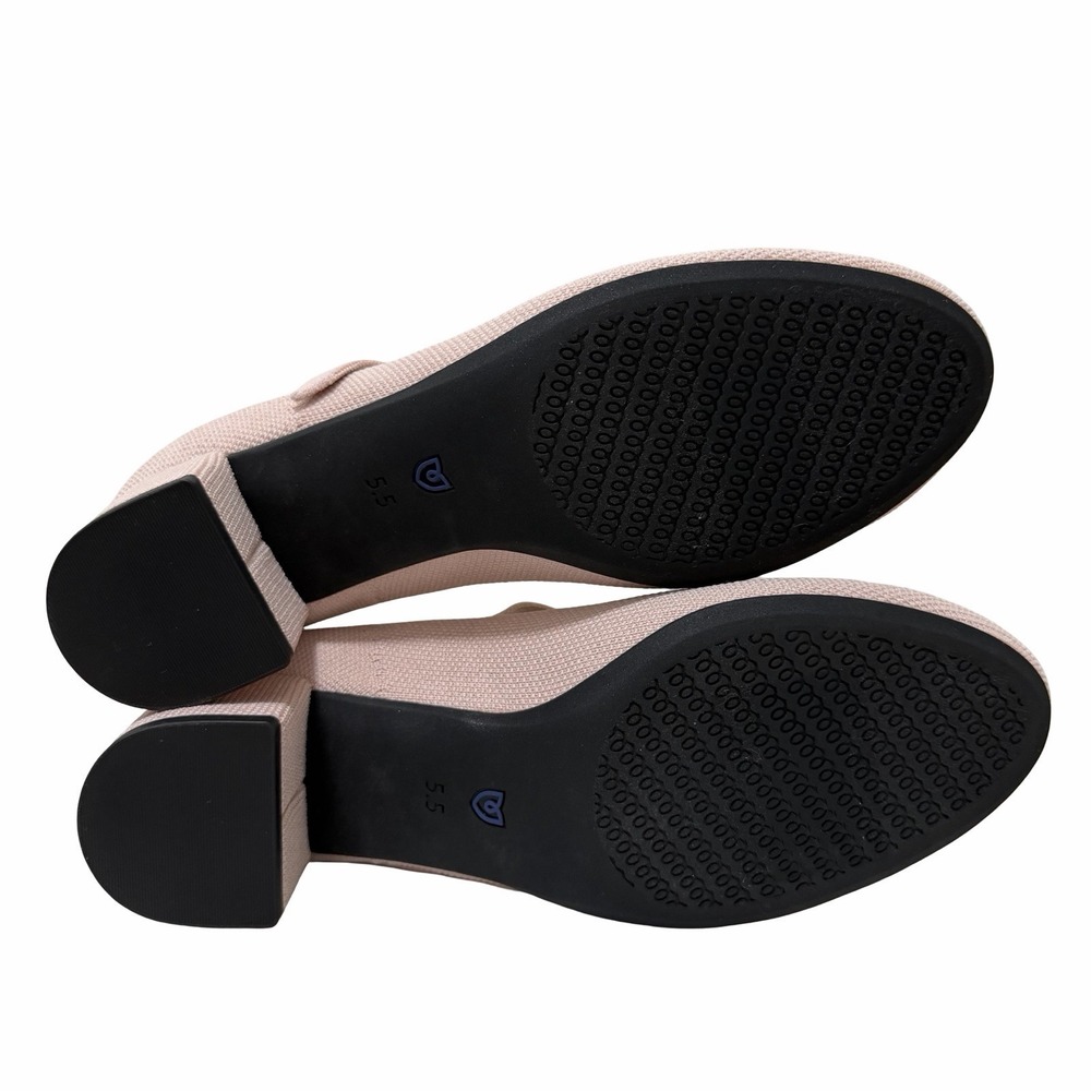 Rothys The Mary Jane Heeled Shoes Womens US 5.5 EU 35.5 Ballerina Pink NWOB - Picture 9 of 10